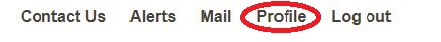 E-statements top right corner of webpage