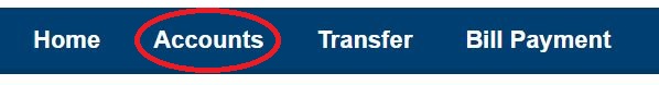 E-statements menu bar